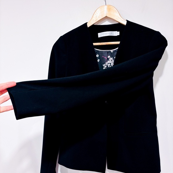 SIMONS – Black open-front blazer | Tailored minimalist jacket | Size 4 * - Picture 6 of 8